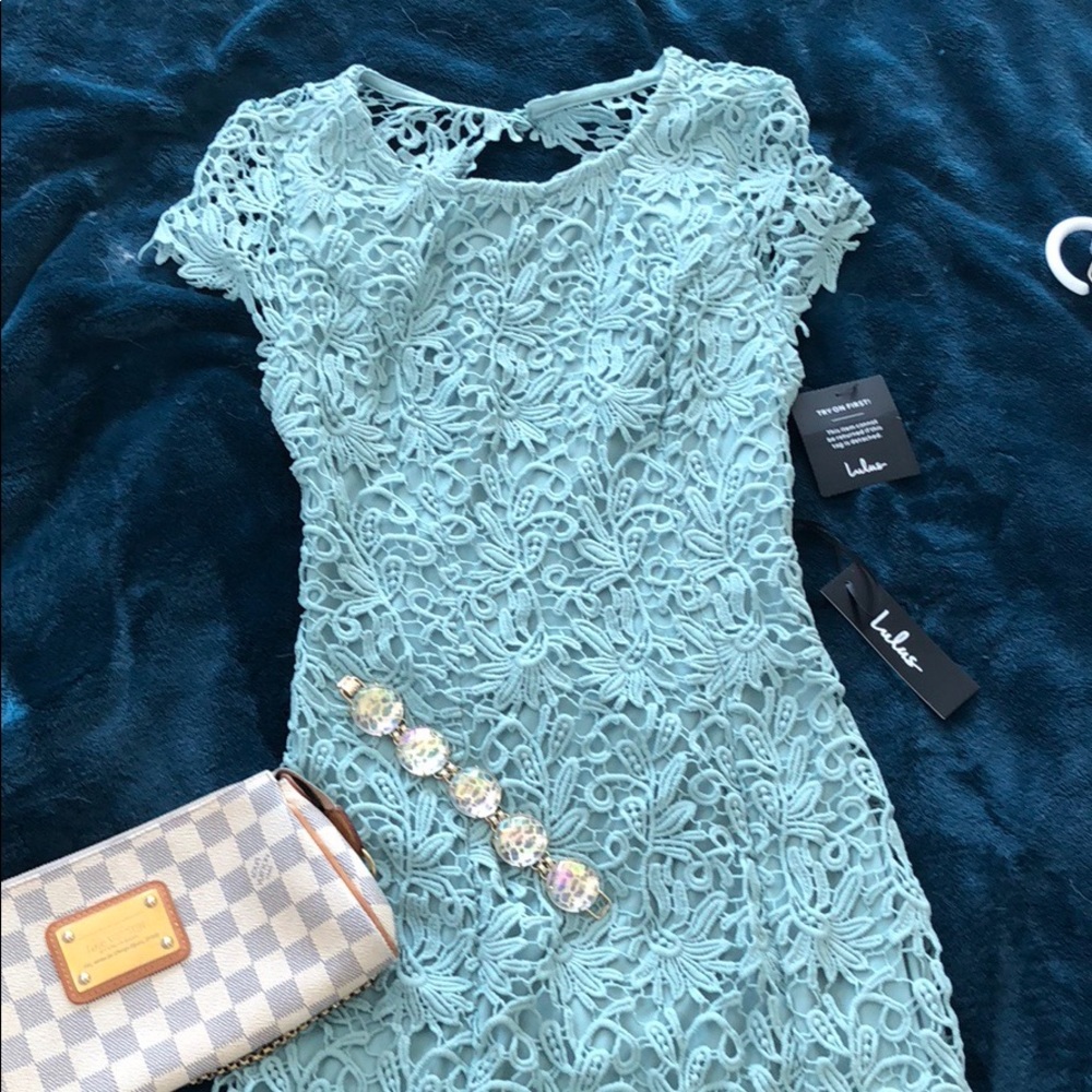 Lulus backless Mint dress
